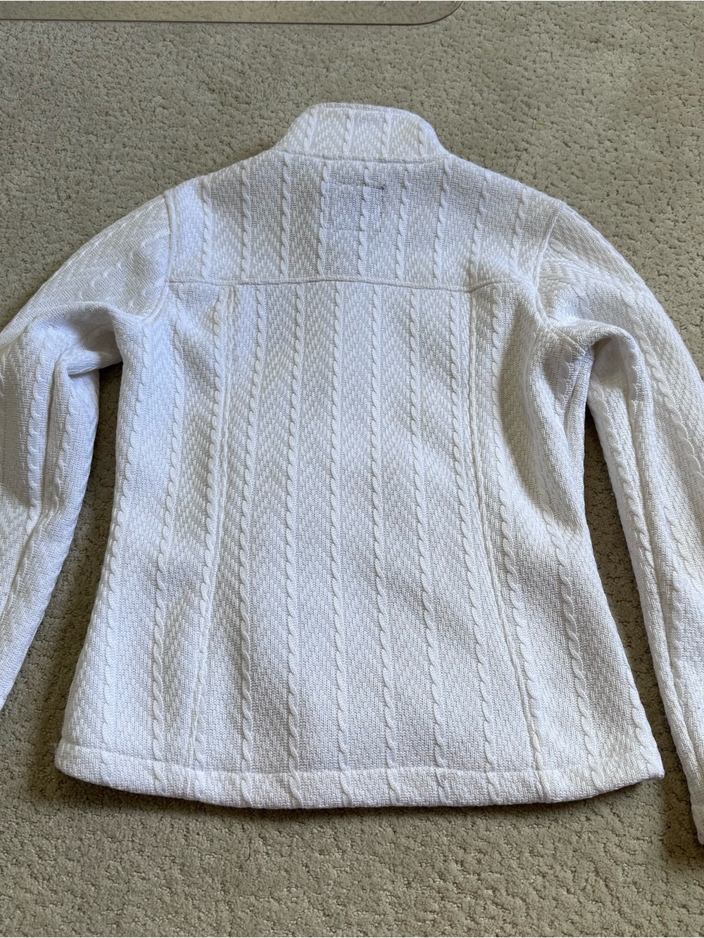 Wisconsin Badgers G-lll By Carl Banks Women’s Full Zip Sweater Fleece White XS - Picture 9 of 9